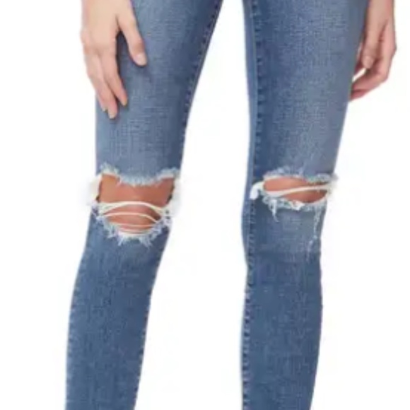 Good American Good Legs High Waist Crop Skinny Jeans (Blue 261) - Picture 2 of 10